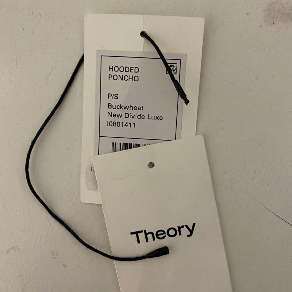 Theory Hooded Divide Wool Cashmere Poncho Jacket - Picture 8 of 8